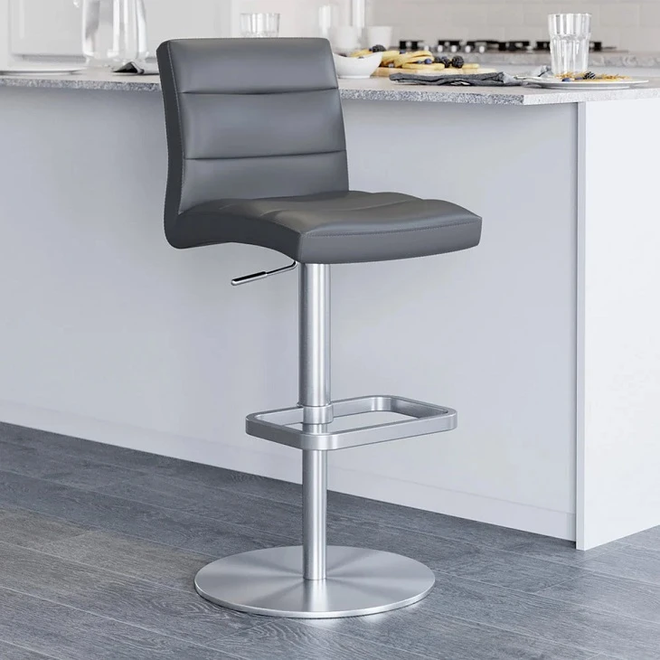 Height Adjustable Bar Chair With Back
